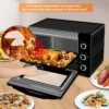 Oven Met Luchtcirculatie, Pizzaoven 32 L, Timer 0-60 Min., 5 Verwarmingsmodi, Zwarte Dubbele Glazen Deur 4