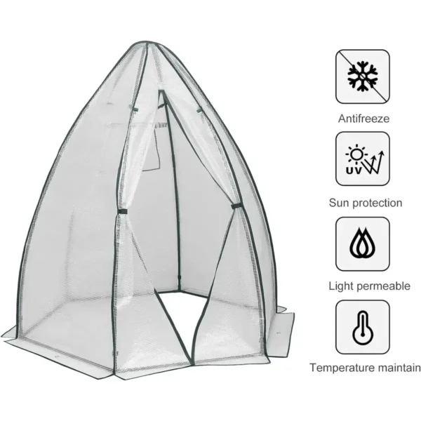 Overwintertent, Kas, Foliekas, Koudframe, Tomatenkas Wit 160x180cm 6