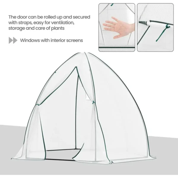 Overwintertent, Kas, Foliekas, Koudframe, Tomatenkas Wit 200x240cm 4