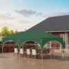 Paviljoen 3x6 M, Met 6 Zijwanden, Partytent, Waterafstotend, UV-bescherming 50+, In Hoogte Verstelbaar Groen 8