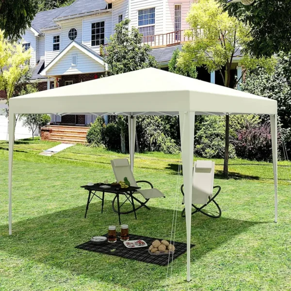 Prieel Pop-Up Waterdicht Zonwering Patio Festival Pagodetent 3 X 3 M Beige 7