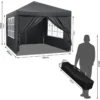 Prieel Pop-up Waterdichte Zonwering Camping Pagodetent 3 X 3 M Antraciet 3