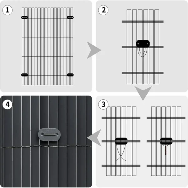 PVC Privacymat, Privacyhek Met Kabelbinders, UV-bestendig, Weerbestendig, Windbescherming, 600 X 120 Cm 7