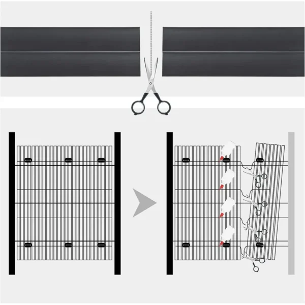 PVC Privacymat, Privacyhek Met Kabelbinders, UV-bestendig, Weerbestendig, Windbescherming, 600 X 120 Cm 8