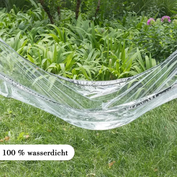 PVC Zeildoek Met Ogen En Touw, Waterdicht, Transparant, 2x1 M 6