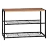 Schoenenbank Schoenenrek Badkamerplank Met Zitting Zwart + Eiken 63x30x43cm 4