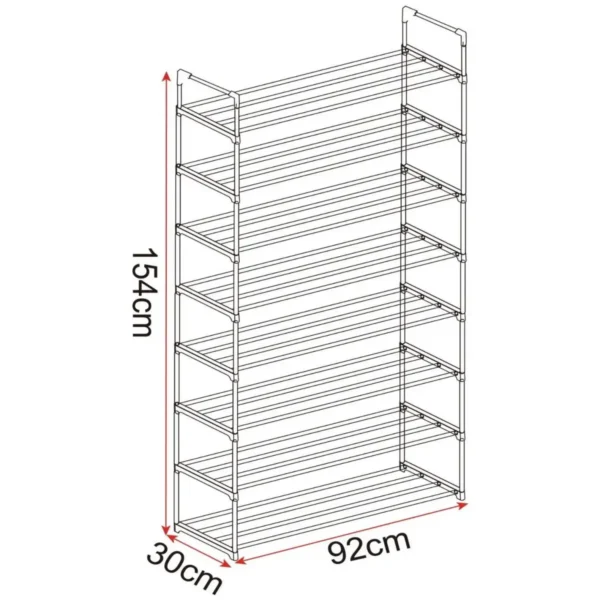 Schoenenrek Schoenenstandaard 8 Lagen Beige 8