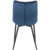 Set Van 2 Eetkamerstoelen Met Rugleuning, Fluwelen Zitting, Blauw Metalen Poten 6