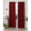 Set Van 2 Ondoorzichtige Gordijnen 250 G/m² Met Ruchesband Bordeaux 135x175 Cm 3