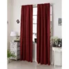 Set Van 2 Ondoorzichtige Gordijnen 250 G/m² Met Ruchesband Bordeaux 135x175 Cm 8