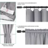 Set Van 2 Ondoorzichtige Gordijnen 250 G/m² Met Ruchesband Champagne 135x225 Cm 5