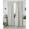 Set Van 2 Ondoorzichtige Gordijnen 250 G/m² Met Ruchesband Crème 135x175 Cm 2