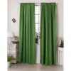 Set Van 2 Ondoorzichtige Gordijnen 250 G/m² Met Ruchesband Groen 135x245 Cm 8