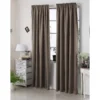 Set Van 2 Ondoorzichtige Gordijnen 250 G/m² Met Taupe Ruchesband 135x245 Cm 2