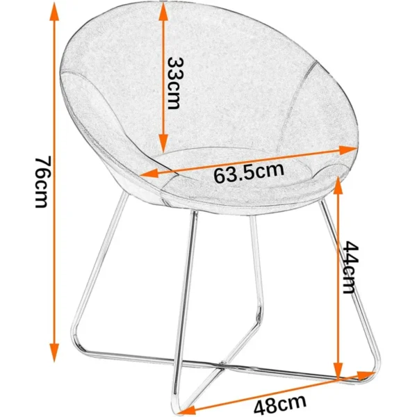 Set Van 4 Eetkamerstoelen, Gestoffeerde Stoelen, Met Fluwelen Zitting, Donkergrijs Metalen Frame 3