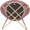 Set Van 4 Eetkamerstoelen, Gestoffeerde Stoelen, Met Fluwelen Zitting, Roze Metalen Frame 6