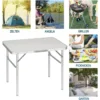 Set Van 6 Aluminium Campingtafels, Klaptafels, 75,5x55x25,5/59cm, Tafelblad Van Wit MDF 4