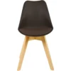 Set Van 6 Eetkamerstoelen, Keukenstoelen, Designstoelen, Kunstleer, Hout, Bruin 6