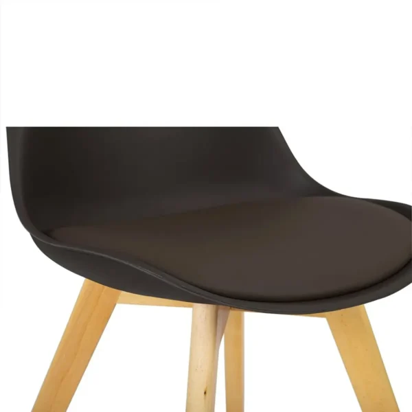 Set Van 6 Eetkamerstoelen, Keukenstoelen, Designstoelen, Kunstleer, Hout, Bruin 9