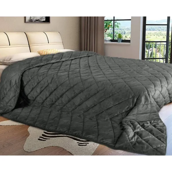 Sprei Bedsprei, Gewatteerd En Gewatteerd, Donkergrijs 220 X 240 Cm 1