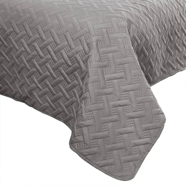 Sprei Met Geometrisch Patroon Donkergrijs-lichtgrijs 170 X 210 Cm 5