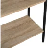 Staande Plank Huishoudplank Met 4 Planken Hout Staal Licht Eiken + Zwart 8