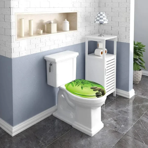 Toiletbril Duplast Energiesteen Met Soft Close Mechanisme Groene Bamboe 4