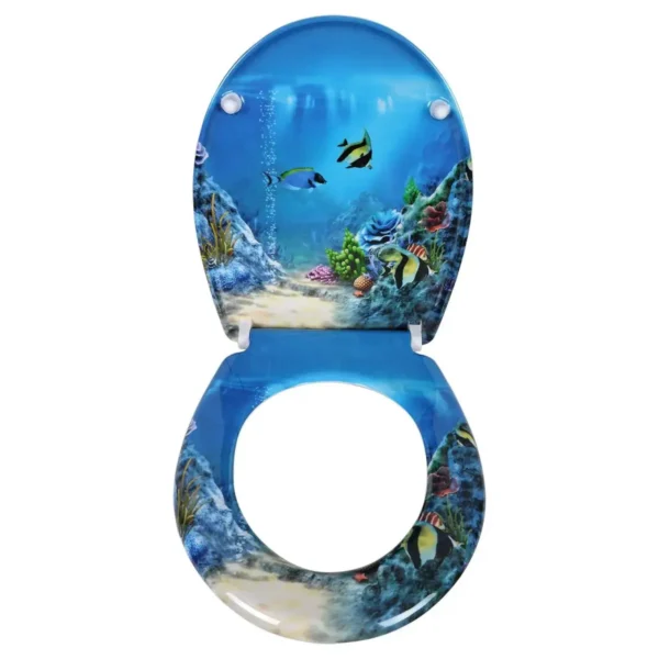 Toiletbril Duroplast Goldfish Blauw Met Softclose-mechanisme En Snelbevestiging 4