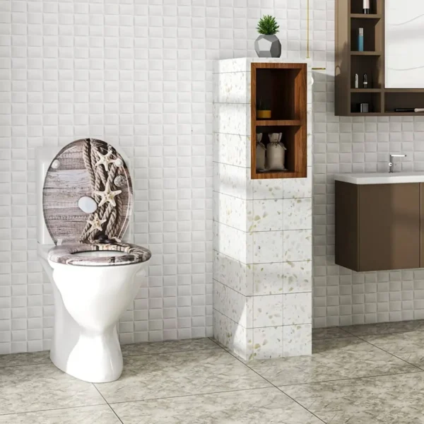 Toiletbril Duroplast Henneptouw Zeester Met Softclose-mechanisme En Snelbevestiging 2