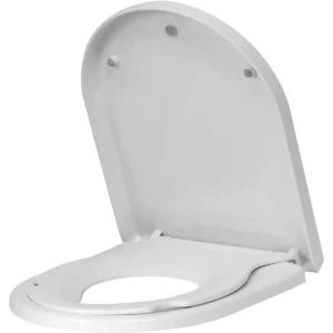 Toiletdeksel Met Kinderzitje, Toiletbril Met Softclose-mechanisme Voor Familie, Toiletdeksel In D-vorm Wit 1