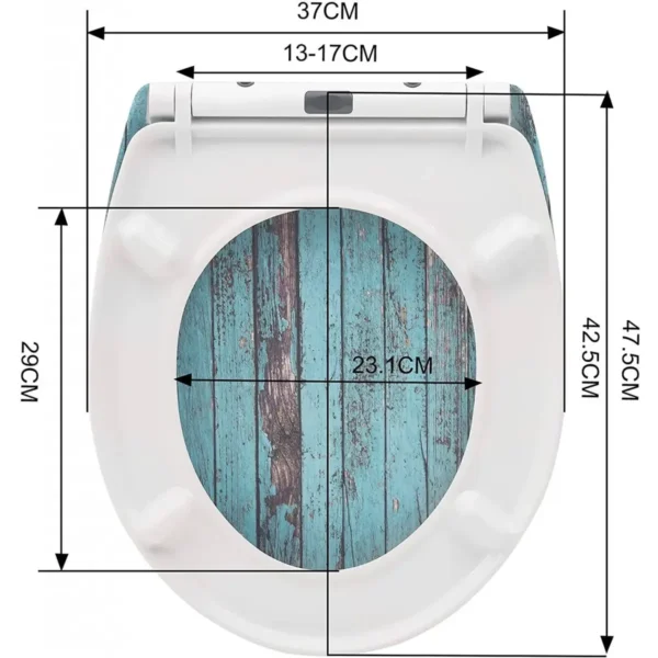 Toiletdeksel Met Softclose Antibacterieel Houten Patroon 3