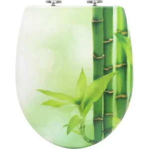 Toiletdeksel Met Softclose-mechanisme Premium Toiletbril Toiletbril Groen Bamboe 1