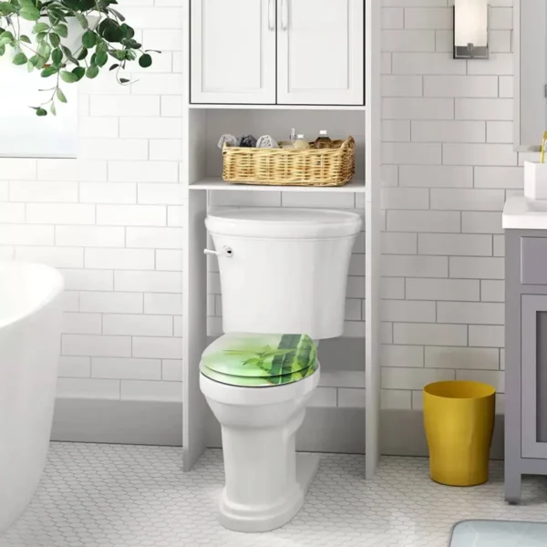 Toiletdeksel Met Softclose-mechanisme Premium Toiletbril Toiletbril Groen Bamboe 7