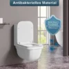 Toiletdeksel, Toiletzitting Met Softclose-mechanisme, UF Toiletdeksel Antibacterieel, Snelsluiting Wit 2