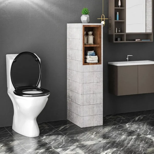 Toiletzitting Duplast Ovaal Met Softclose Mechanisme Zwart 2