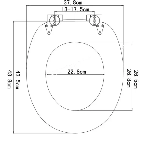 Toiletzitting MDF Met Soft Close Mechanisme, Soft Close Scharnier, Bloemgrijs 6