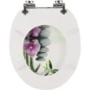 Toiletzitting MDF Met Soft Close Mechanisme, Soft Close Scharnier, Stenen Bloemen 4