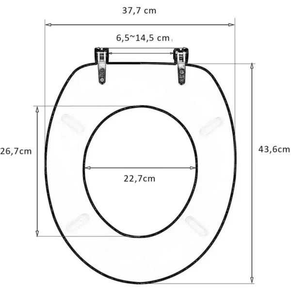 Toiletzitting Met Soft Close-mechanisme Gemaakt Van MDF-houtnerf 2