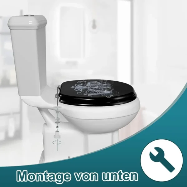 Toiletzitting Toiletzitting Met Softclose-mechanisme, MDF-houten Kern, Softclose-scharnier 9