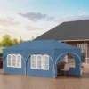 Tuinpaviljoen 3x6 M, Met 6 Zijwanden, Partytent, Waterafstotend, UV-bescherming 50+, In Hoogte Verstelbaar Blauw 2