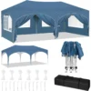 Tuinpaviljoen 3x6 M, Met 6 Zijwanden, Partytent, Waterafstotend, UV-bescherming 50+, In Hoogte Verstelbaar Blauw 1