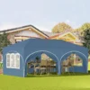 Tuinpaviljoen 3x6 M, Met 6 Zijwanden, Partytent, Waterafstotend, UV-bescherming 50+, In Hoogte Verstelbaar Blauw 4