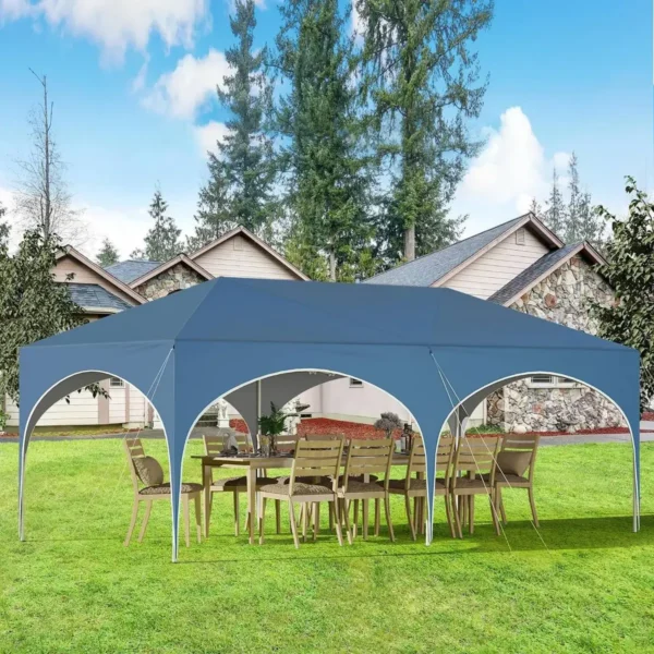 Tuinpaviljoen 3x6 M, Met 6 Zijwanden, Partytent, Waterafstotend, UV-bescherming 50+, In Hoogte Verstelbaar Blauw 8