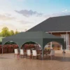 Tuinpaviljoen 3x6 M, Met 6 Zijwanden, Partytent, Waterafstotend, UV-bescherming 50+, In Hoogte Verstelbaar Grijs 2