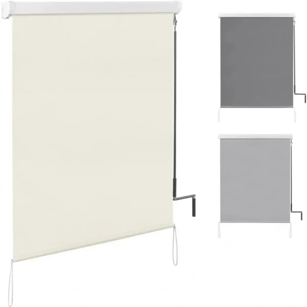 Verticale Luifel Balkonluifel Met Handslinger Beige 100x140 Cm 1