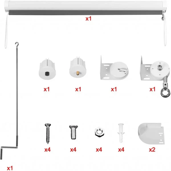 Verticale Luifel Balkonluifel Met Handslinger Grijs 140x240 Cm 8