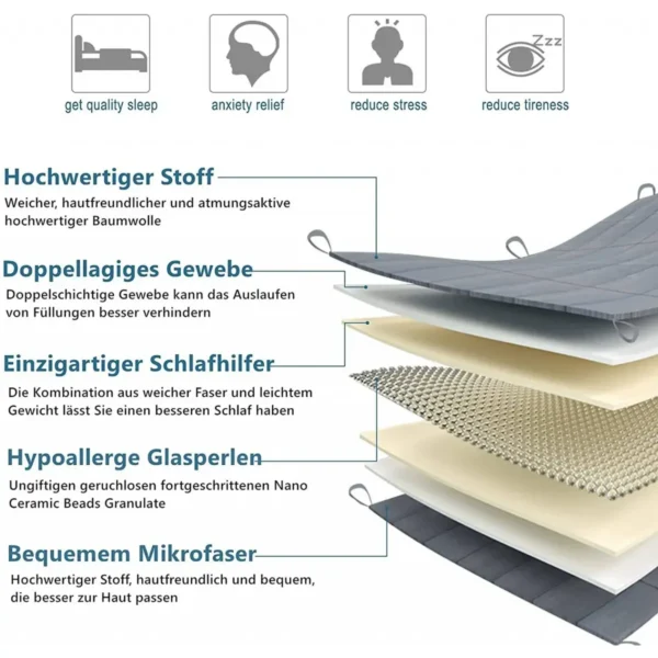 Verzwaarde Deken Therapiedeken Van Microvezel Kasjmier Gevoel Grijs 150 X 200 Cm 7,0 Kilogram 4