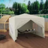 Vouwpaviljoen 3x3 M, Waterafstotende UV-bescherming 50+, In Hoogte Verstelbaar, Met Beige Draagtas 2