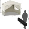 Vouwpaviljoen 3x3 M, Waterafstotende UV-bescherming 50+, In Hoogte Verstelbaar, Met Beige Draagtas 3