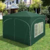 Vouwpaviljoen 3x3 M, Waterafstotende UV-bescherming 50+, In Hoogte Verstelbaar, Met Groene Draagtas 5